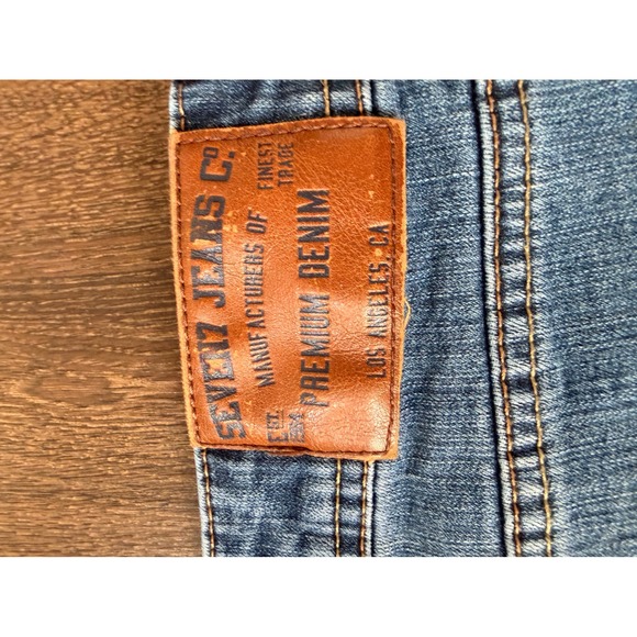 SEVEN7 Jeans Co Men Premium Denim Straight Fit Jeans W38 L34 Light Wash 38x34 - Picture 3 of 5